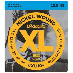 D'Addario EXL110+ Nickel Wound Regular Light Plus Electric Strings (10.5-48)